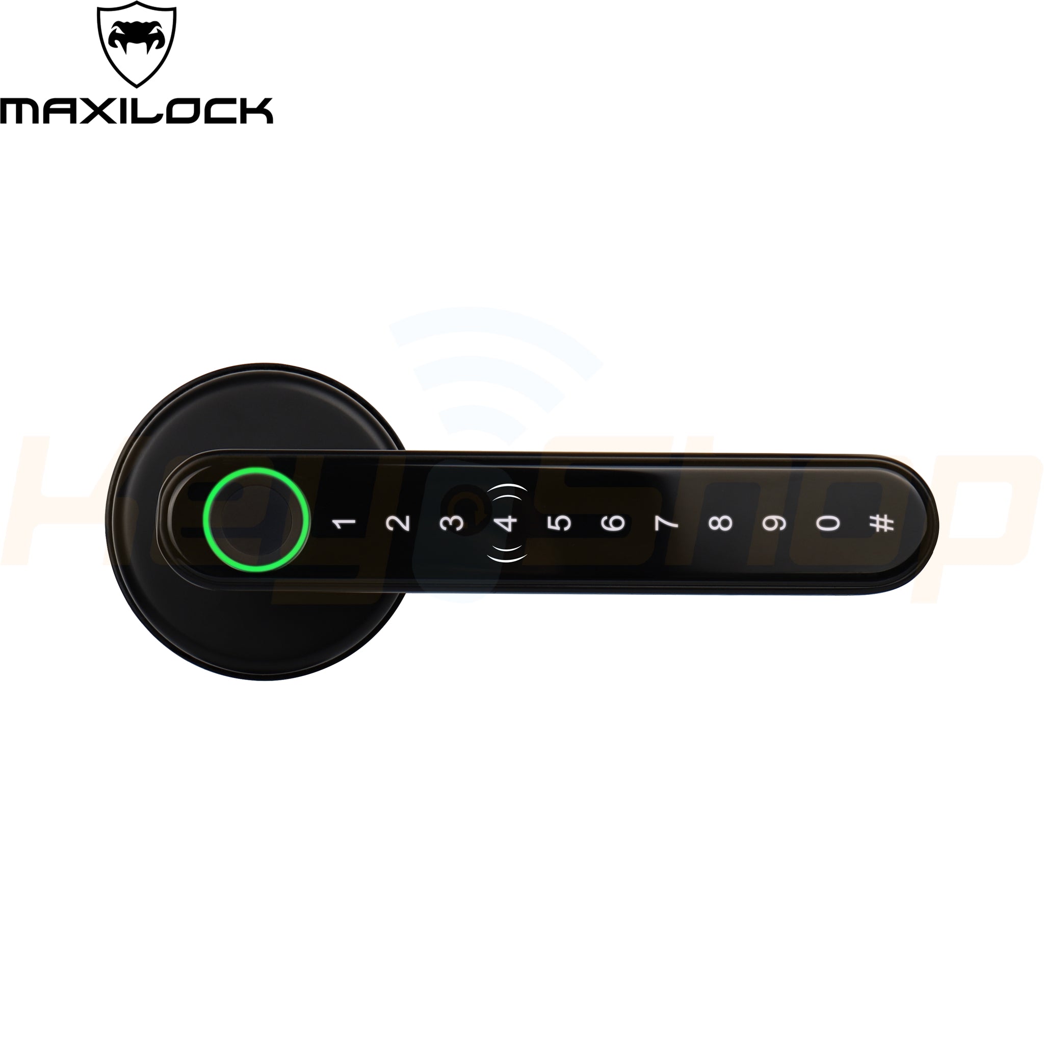 MAXILOCK H30-PRO - מנעול ידית ביומטרי חכם - טביעת אצבע, קוד, כרטיס, מפתח, ושליטה מאפליקציה (שחור / כסף)