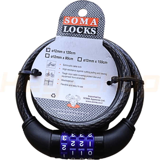מנעול כבל עם קוד 12X120- G-56