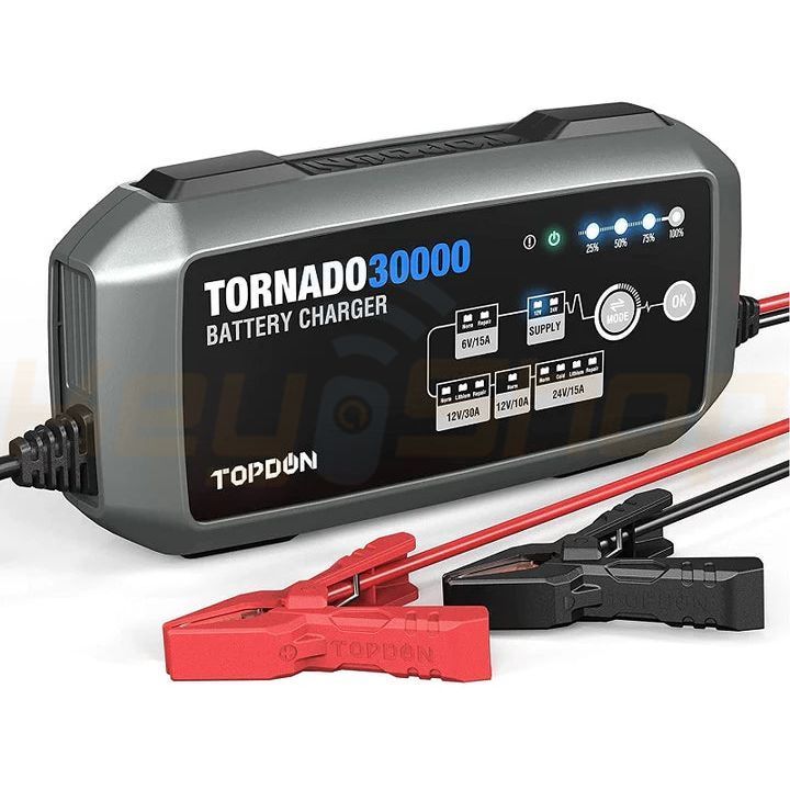 TOPDON - TORNADO T30000 - ספק כוח ומטען מצברים/סוללות מקצועי - 12V/24V 360W