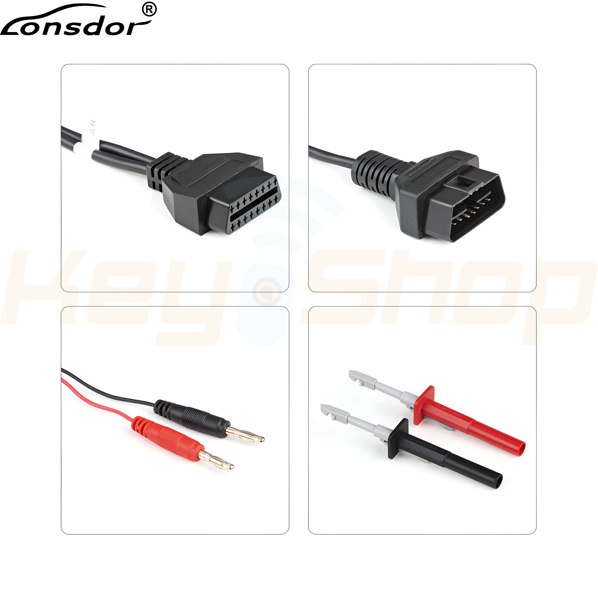 כבל OBD רב תכליתי המנקב וחודר לרשת CAN-HIGH / LOW לעקיפת קוד / גישה בקידוד טויוטה / קרייסלר / לנד רובר ועוד