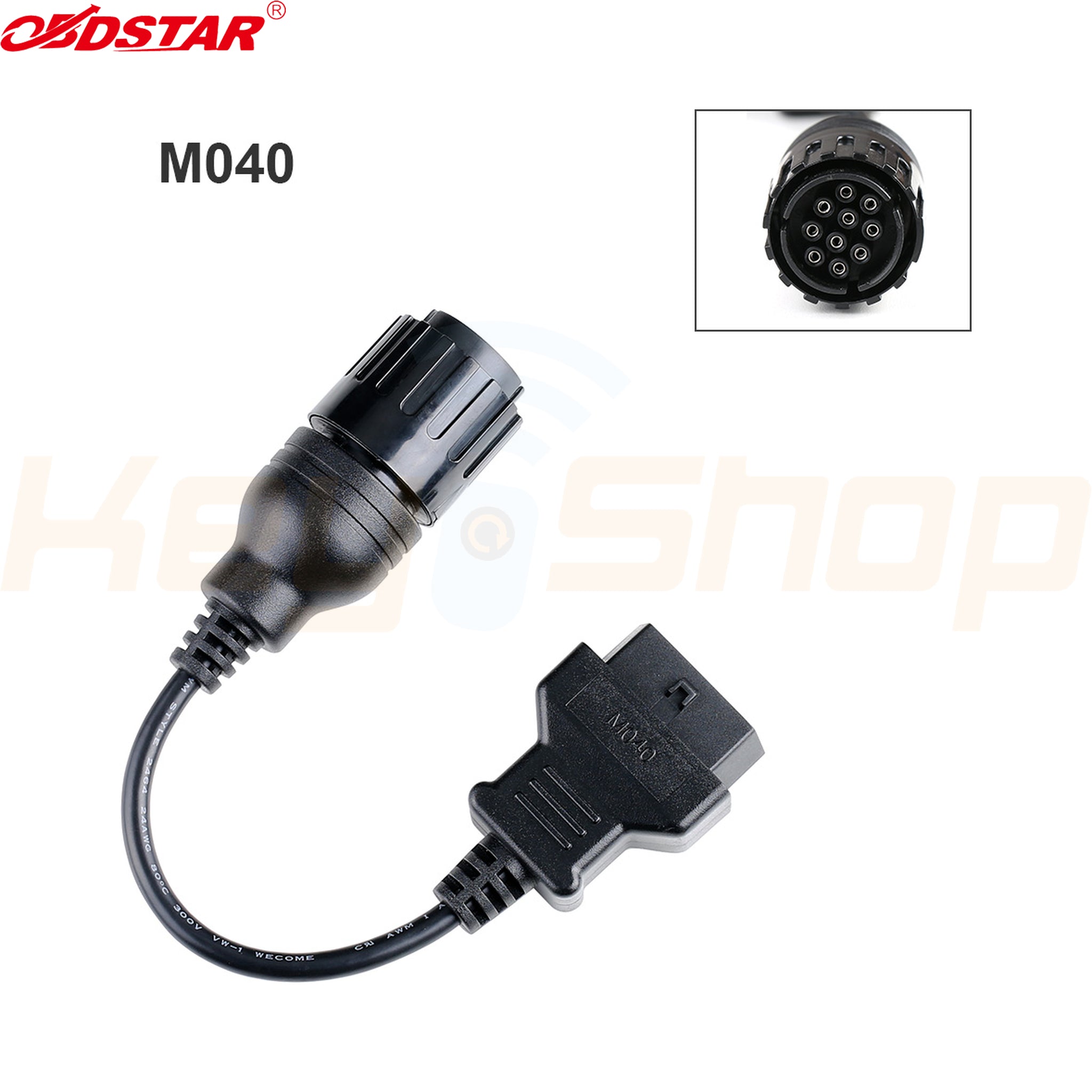 OBDSTAR BMW M040 - מתאם אוניברסלי לשקע דיאגנוסטיקה עגול באופנועי BMW (10-פינים)