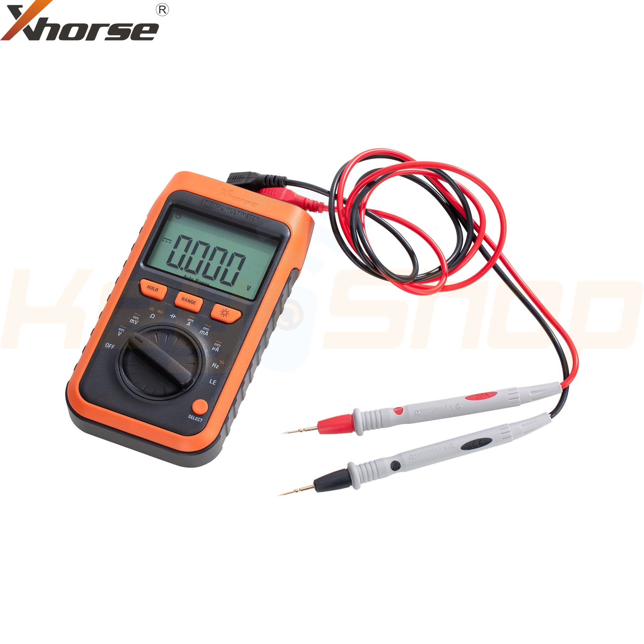 Xhorse - רב-מדד מקצועי - הגנת עומס יתר - מתח AC / DC / זרם / התנגדות / קיבול / תדר