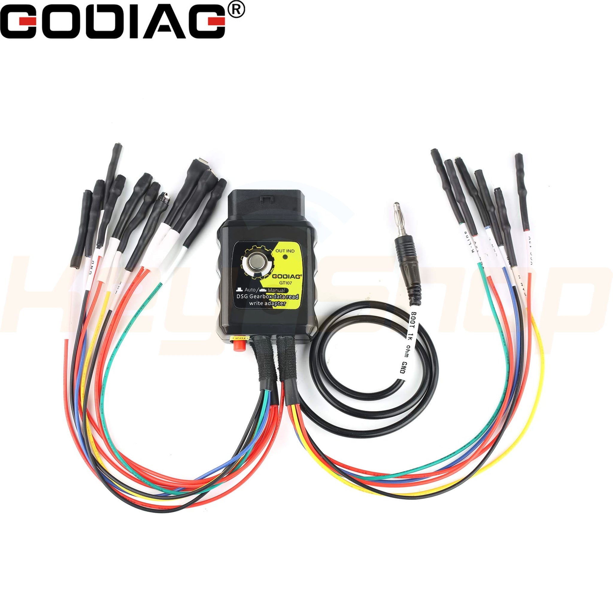 GT107 + GT105 II GODIAG: מתאם OBD לקידוד מפתחות ויחידות הילוכים - במיוחד ל-VAG ומיצובישי (HKSE161-C)
