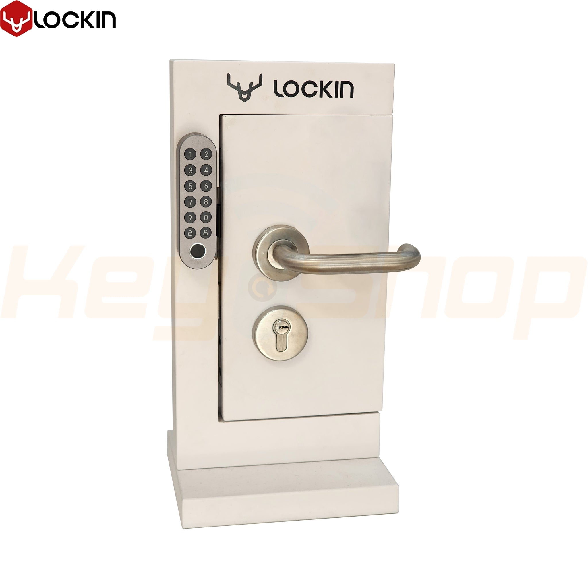 באנדל מבצע מיוחד: 3-יחידות מנעול חכם G30 מבית LOCKIN + דלתית לתצוגת המנעול מתנה