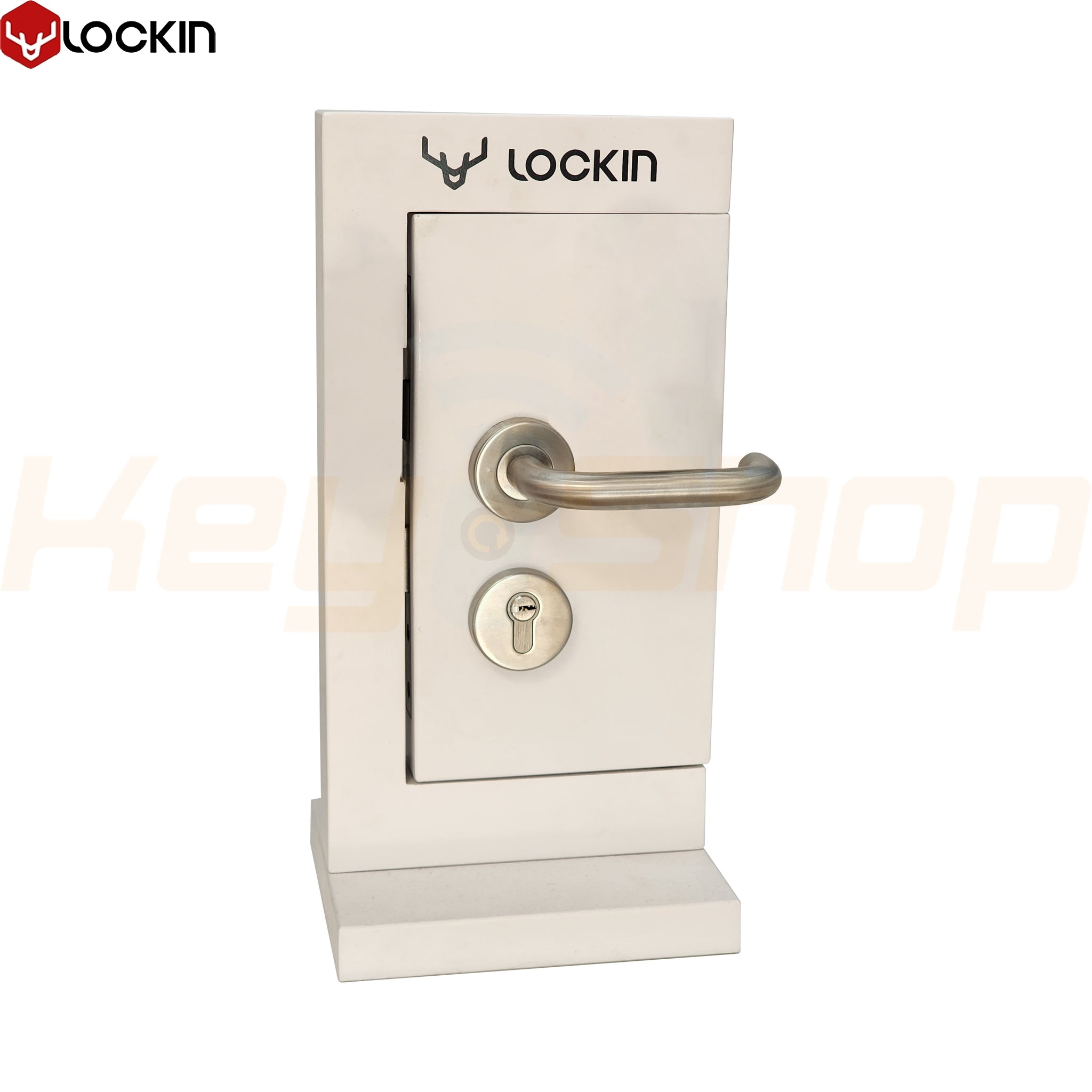 דלתית LOCKIN - מיני-דלת להצגת מנעול לוקאין G30 ומצלמת מקסילוק (דלת ידית עם צילינדר בלבד)