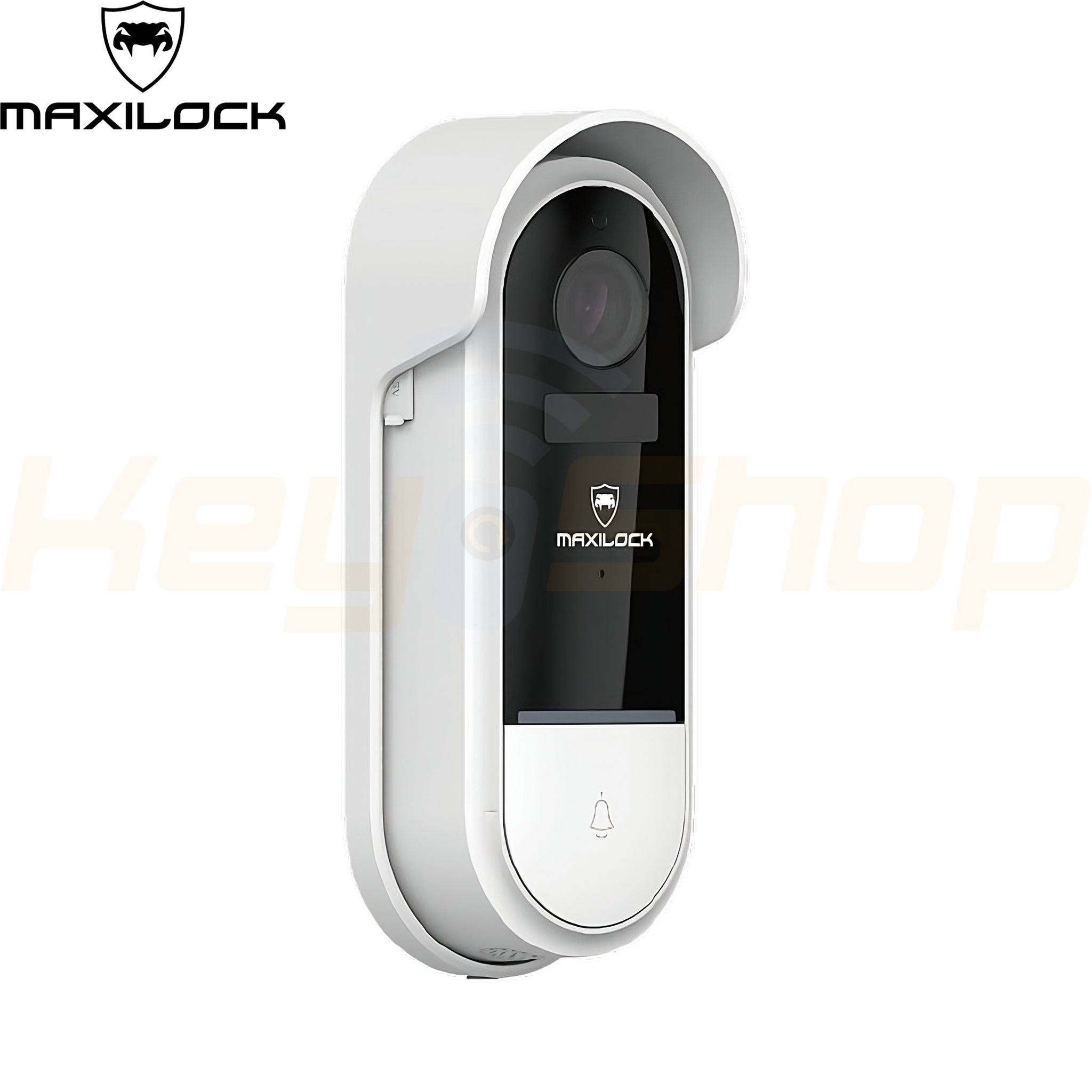 MAXILOCK PRO 5MP - מצלמת פעמון דלת אלחוטית חכמה - שליטה מאפליקציה, איכות +2K, זיהוי תנועה, התקנה קלה