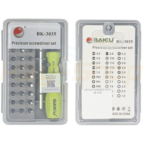 סט מברגים- ראשיים מתחלפים- BK-3035