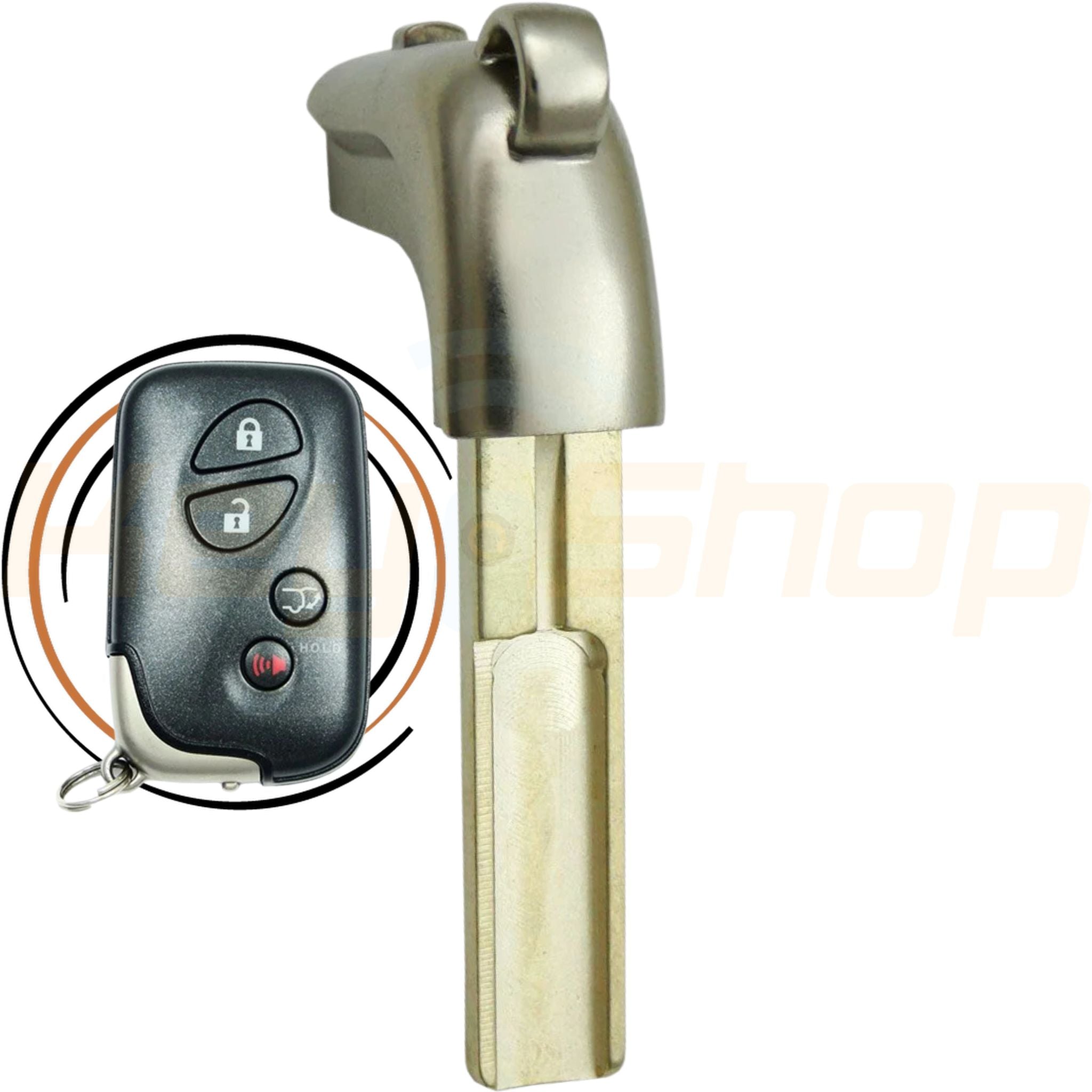מפתח חירום - לקסוס 4D דגמי 2006-2012 צד אחד מעוגל S / S 80K (69515-50260)