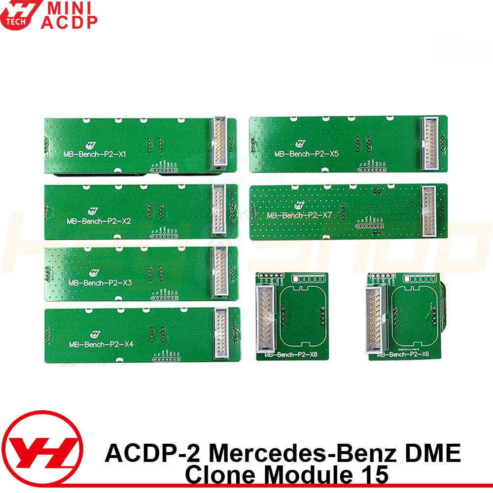 ACDP מודול 15: העתקת מחשב מנוע ECU / DME בעבודה שולחנית עם פלאגים לרכבי מרצדס + רישיון A100