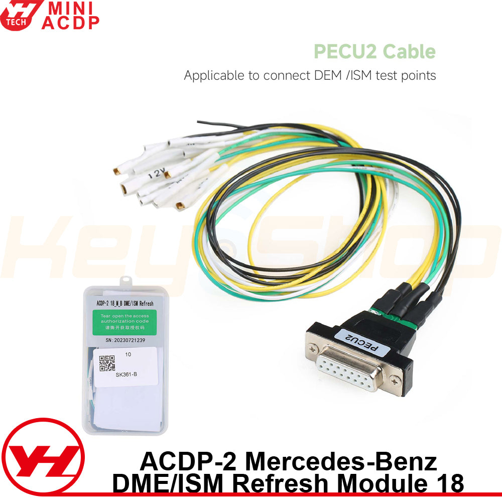 ACDP מודול 18: Mercedes חידוש מחשב מנוע ויחידת בקרת הילוכים DME / ISM עם חוטים למרצדס + רישיון A102