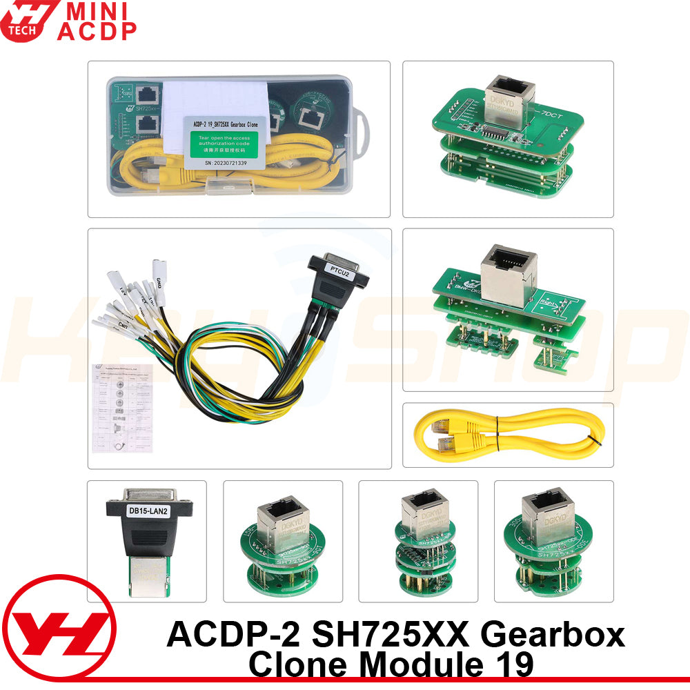 ACDP מודול 19: העתקת מחשב גיר TCU SH725XX לרכבי ב.אמ.וו, מרצדס, יגואר לנד רובר, VAG ועוד + רישיון A000