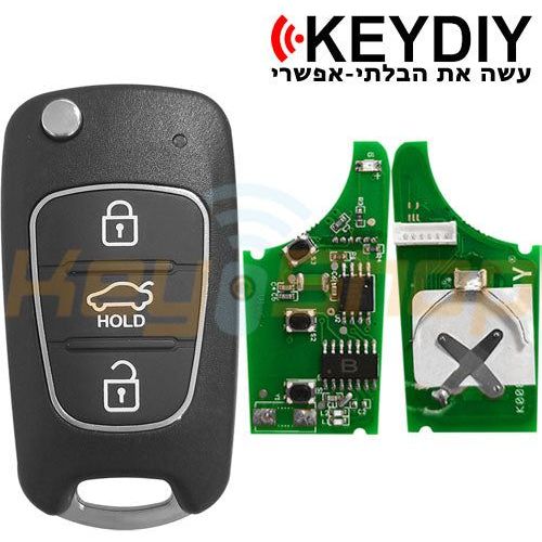 מפתח שלט קופץ אוניברסלי חוטי קיידי-סטייל יונדאי/קיה | 3-לחצנים | B04-3 | KD