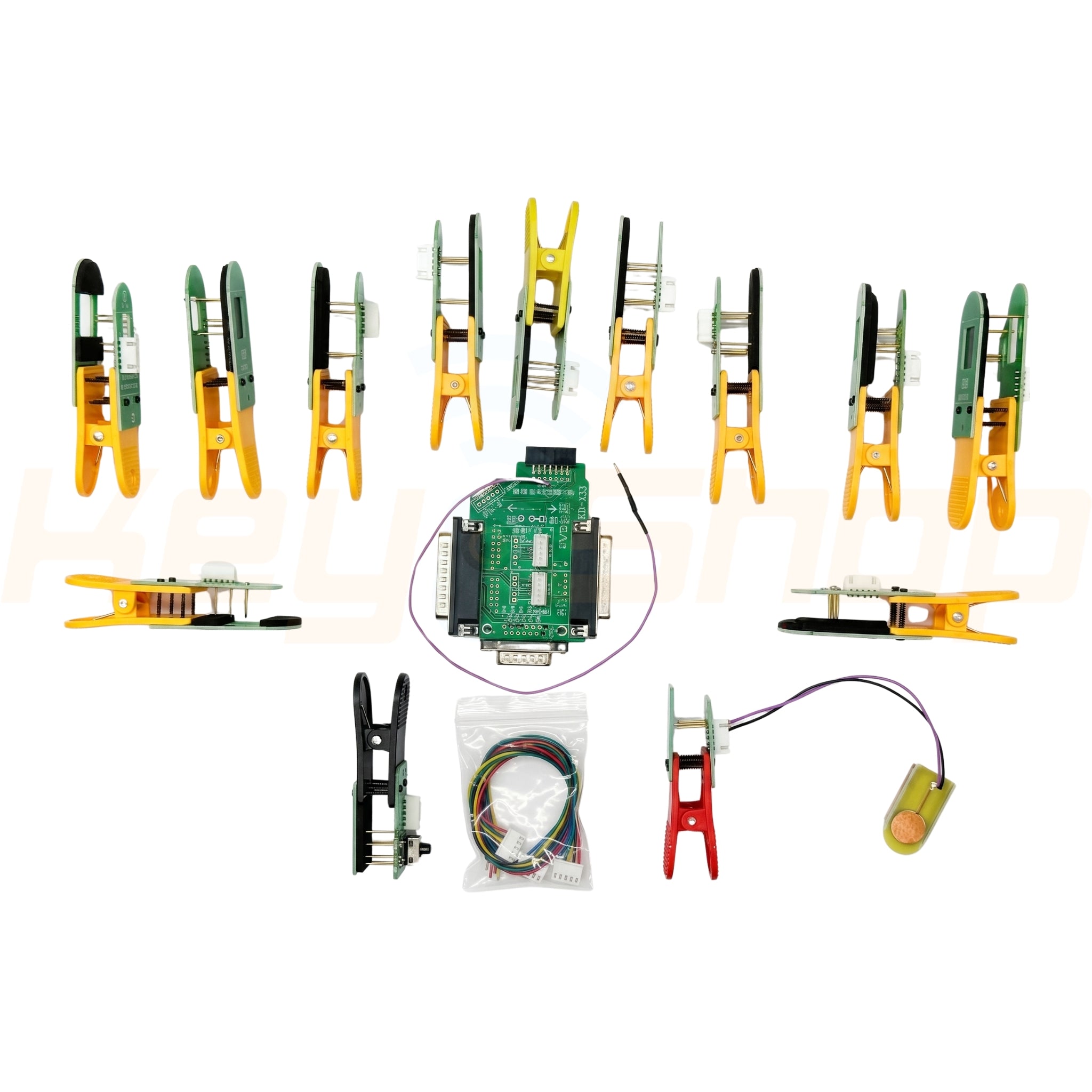 סט אדפטרים אוניברסלי 13 קליפים ללא-הלחמה - Universal 5D/5C - לשכפול מפתחות חכמים VAG ועוד - תואם KD-X4 / VVDI / KYDZ ומכשירים נוספים