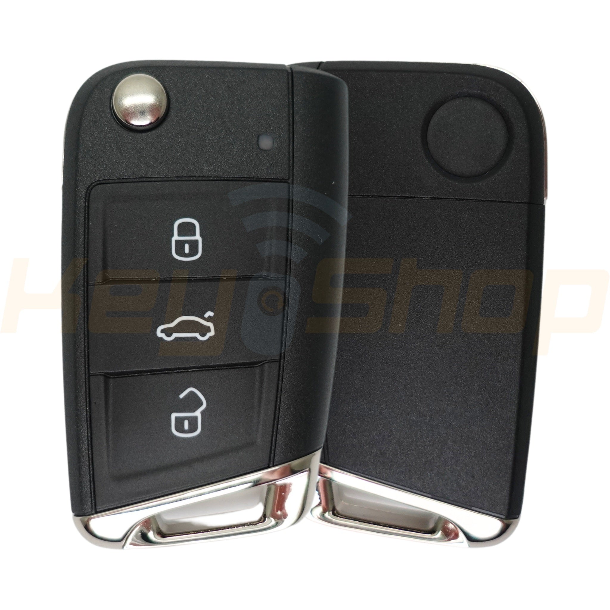 2015+ מפתח שלט קופץ סקודה / פולקסווגן / סיאט תואם מקור | 3-לחצנים | HU162T | ID48-MQB | 434MHz