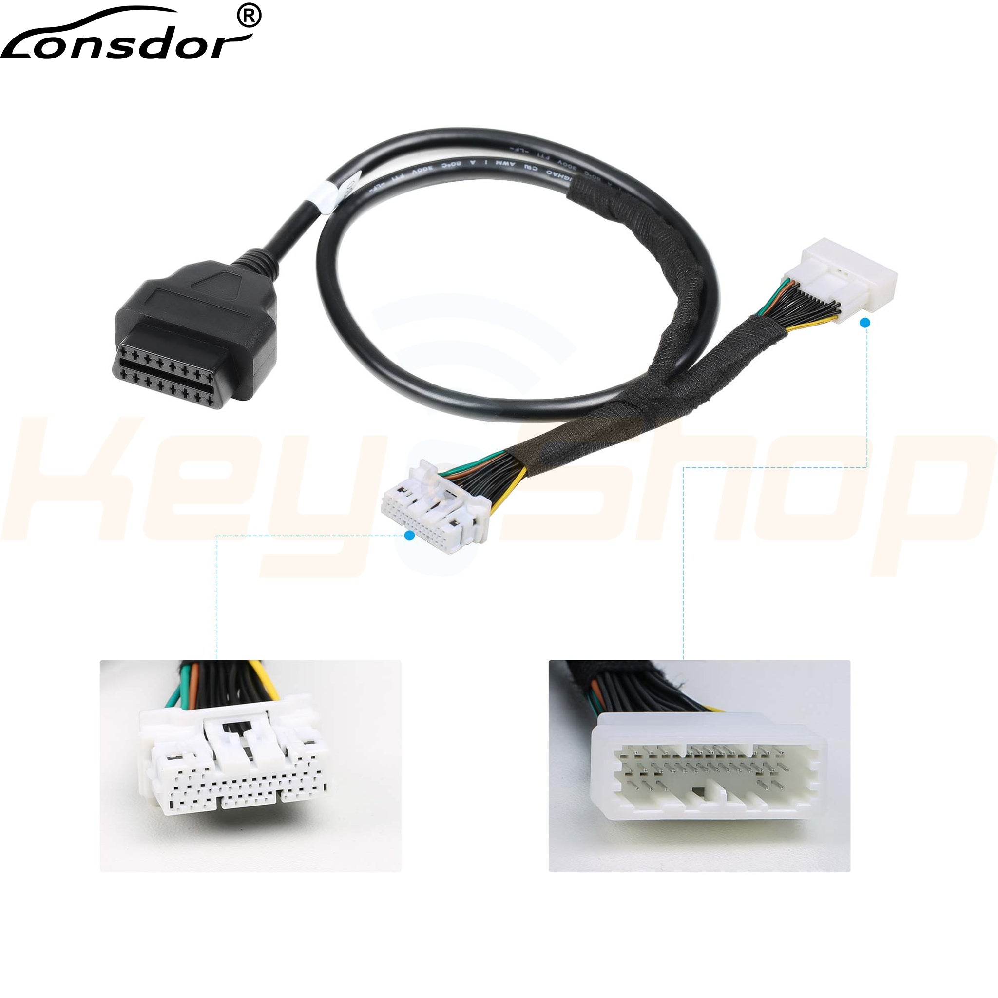 Lonsdor כבל עקיפת רולינג קוד אוניברסלי לטויוטה / לקסוס 8A-BA / 4A-BA 30-פינים