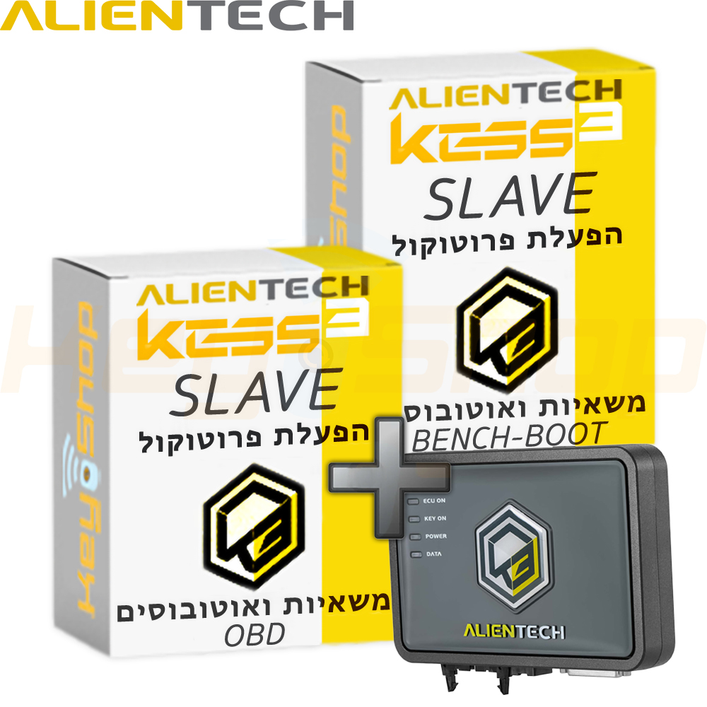 KESS3 Programmer + תוכנה מלאה: SLAVE "למשאיות ואוטובוסים" OBD+Bench-Boot (חבילה)