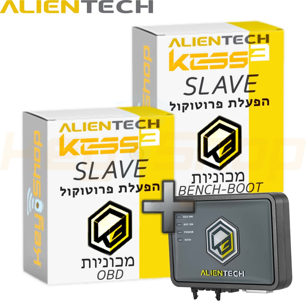 KESS3 Programmer + תוכנה מלאה: SLAVE "לרכבים" OBD+Bench-Boot (חבילה)