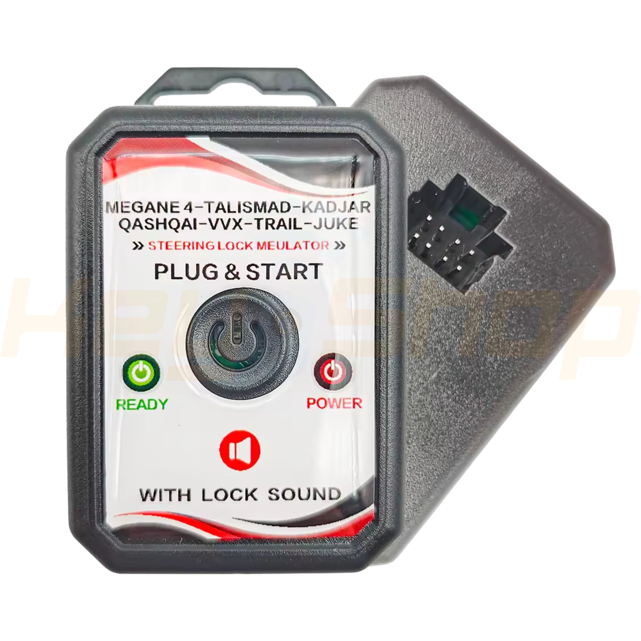 אימולטור למנעול הגה - רנו / ניסאן: מגאן-4, טליסמן, קדג'אר, קולאוס, דאסטר, אקס-טרייל, קשקאי (חבר וסע / רעש נעילה)