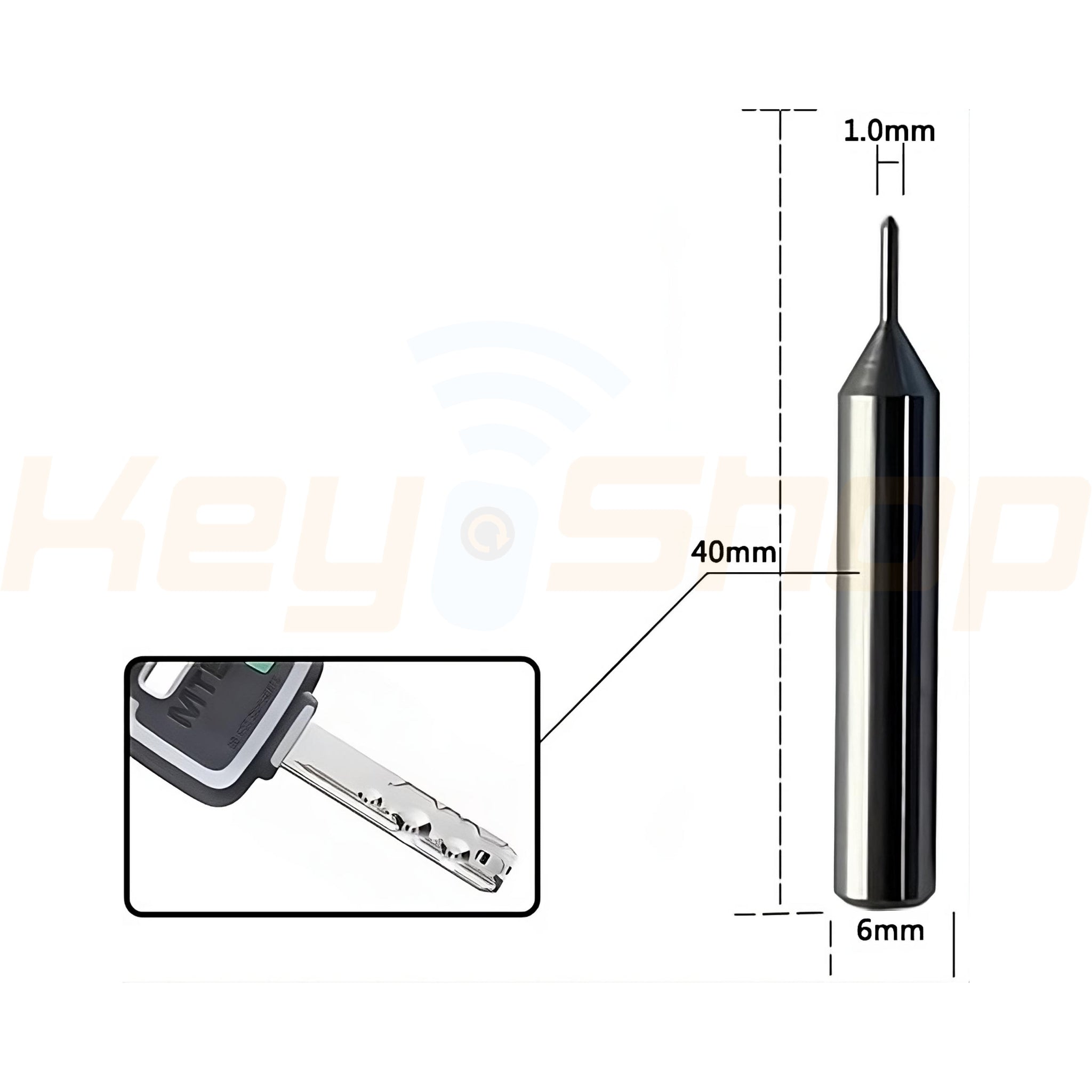 גשש כחול למפתחות בית - 1.0 מ"מ - למכונת Xhorse Condor XC-002 / TW6110M (עשוי וידיה)