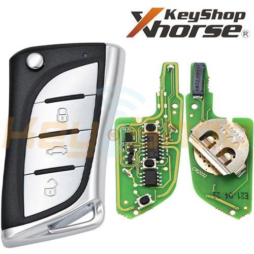 מפתח שלט קופץ אוניברסלי, סופר אקסהורס-סטייל לקסוס | 3-לחצנים | XELEX0 | VVDI