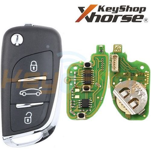 מפתח שלט קופץ אוניברסלי חוטי אקסהורס-סטייל סיטרואן/פיג'ו | 3-לחצנים | XKDS00 | VVDI
