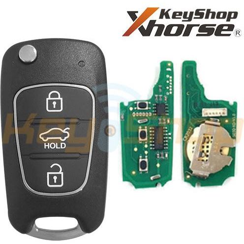 מפתח שלט קופץ אוניברסלי חוטי אקסהורס-סטייל יונדאי/קיה | 3-לחצנים | XKHY02 | VVDI