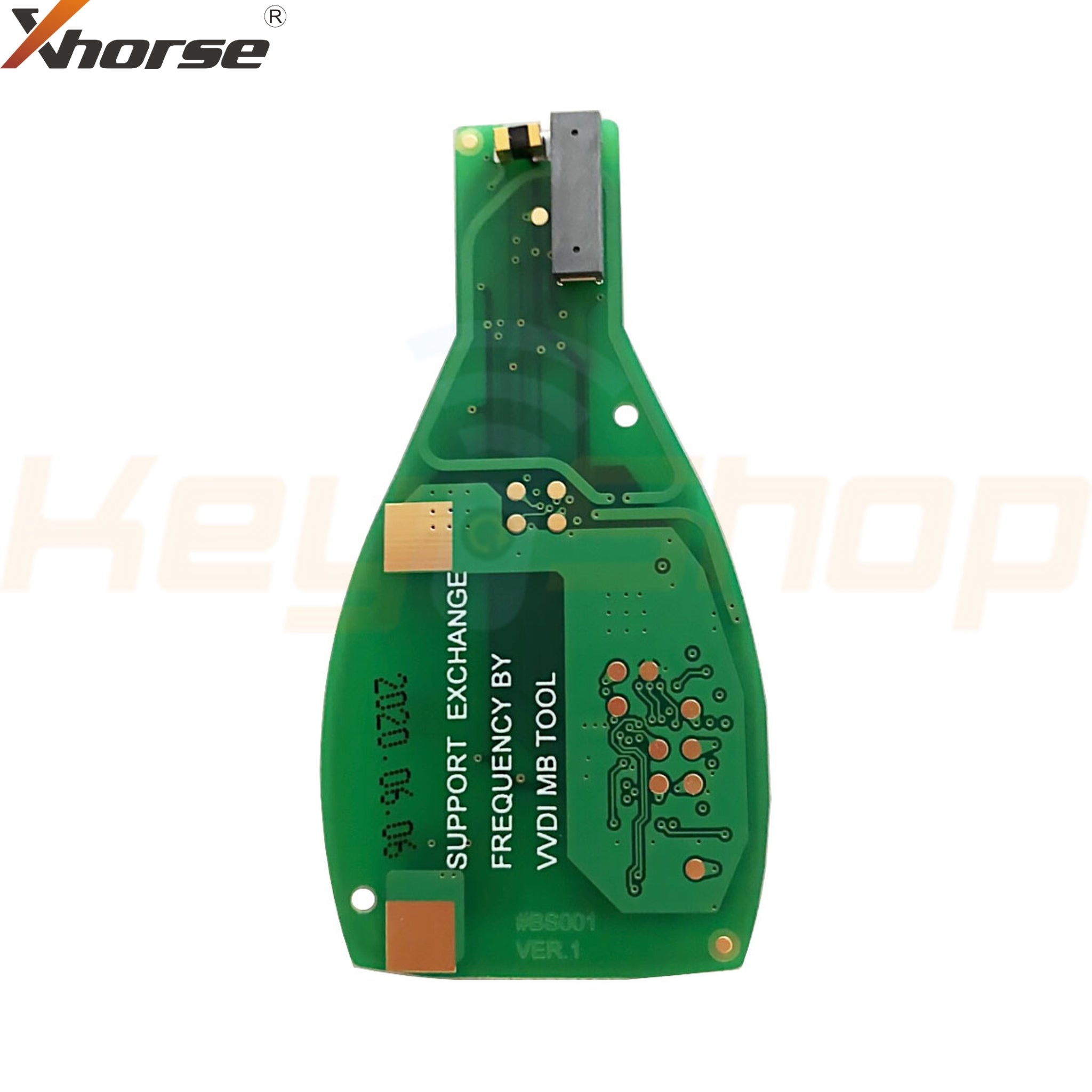 מפתח חכם Keyless-Go "בורד בלבד" אוניברסלי אקסהורס-סטייל מרצדס | 4-לחצנים | FBS3 | XSBZ01 | VVDI