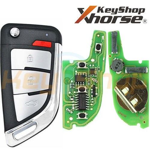 מפתח חכם קופץ אוניברסלי אקסהורס-סטייל | 4-לחצנים | XSKFF0 | VVDI | XM38