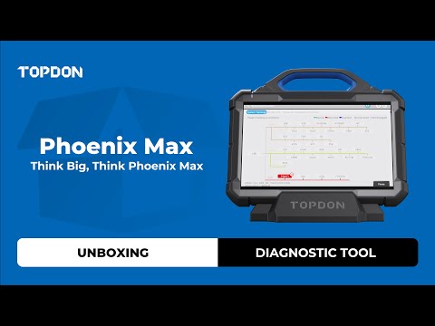 TOPDON - Phoenix Max - ערכת משאיות - מכשיר דיאגנוסטיקה מתקדם ומקצועי עם אוסצילוסקופ, כבלים למשאיות ושנה של עדכונים