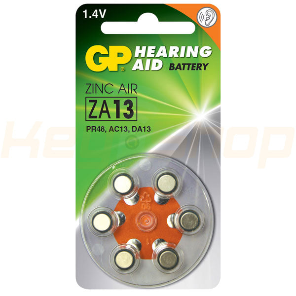 סוללה GP - ZA13-PR48 למכשיר שמיעה - 6יחידות