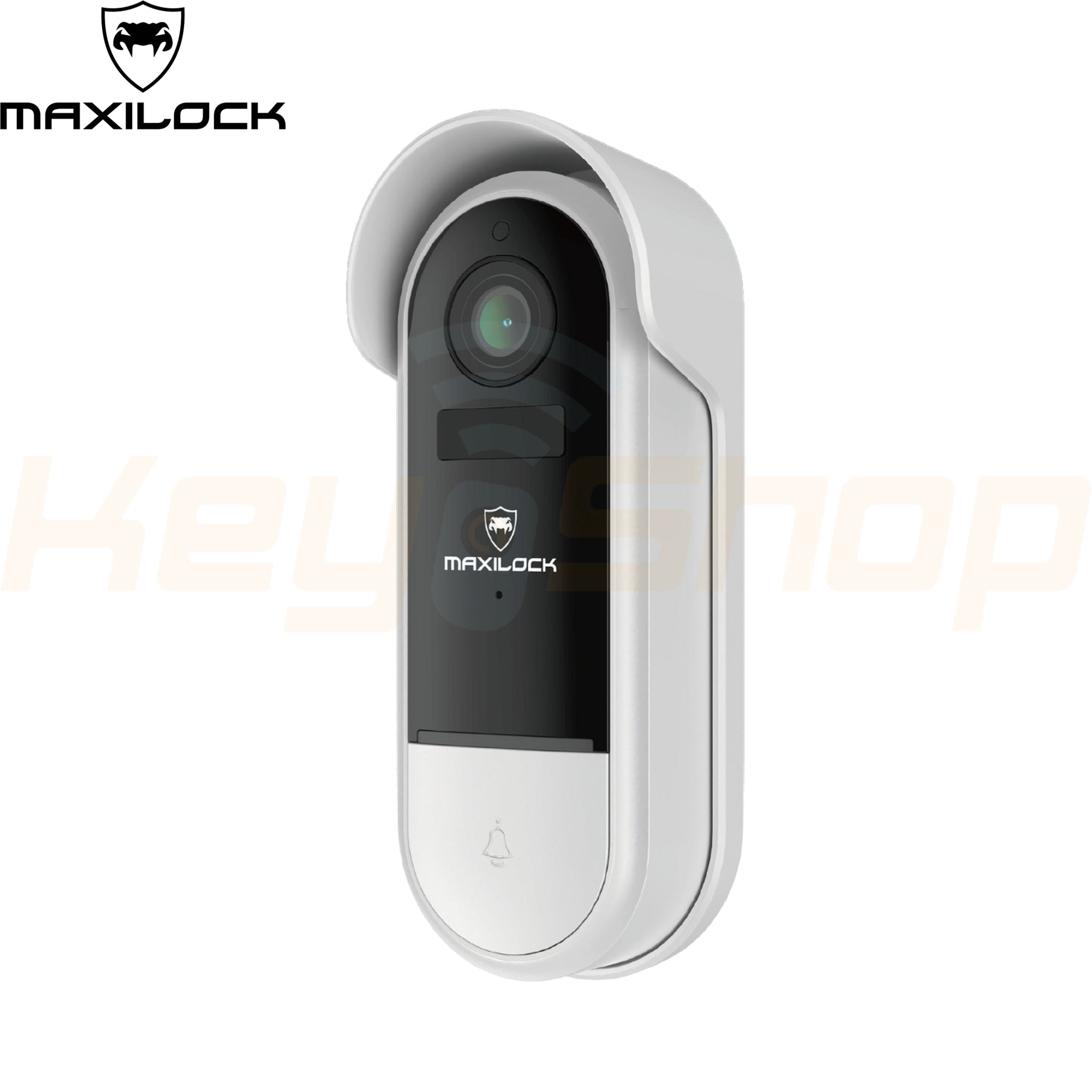 MAXILOCK PRO 5MP - מצלמת פעמון דלת אלחוטית חכמה - שליטה מאפליקציה, איכות +2K, זיהוי תנועה, התקנה קלה