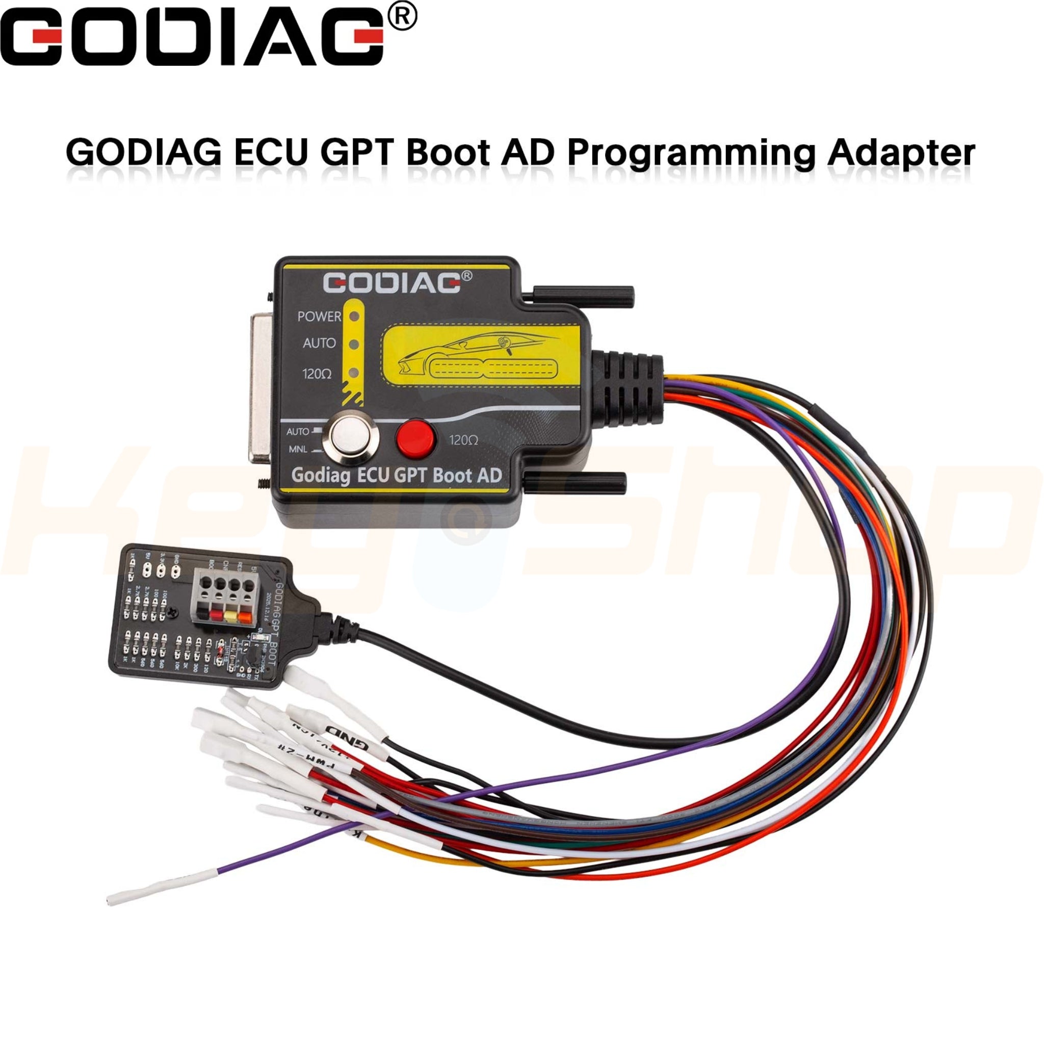 GODIAG ECU GPT Boot AD - מתאם חיבור למחשב רכב לקריאה וכתיבה על השולחן במצב Boot- תואם J2534 לתוכנות יצרן ומכשירי טיונינג