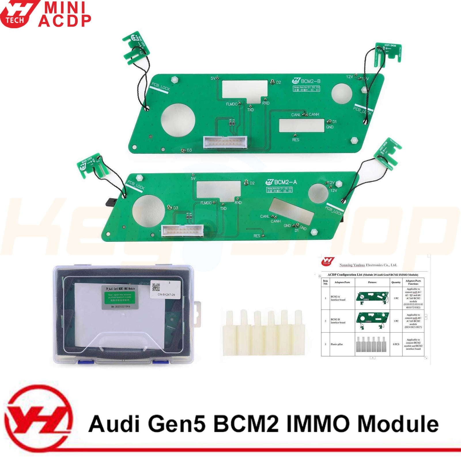 ACDP מודול 29: Gen5 BCM2 2013 Audi קידוד מפתחות לרכבי אאודי מהדור ה-5 + רישיון A603