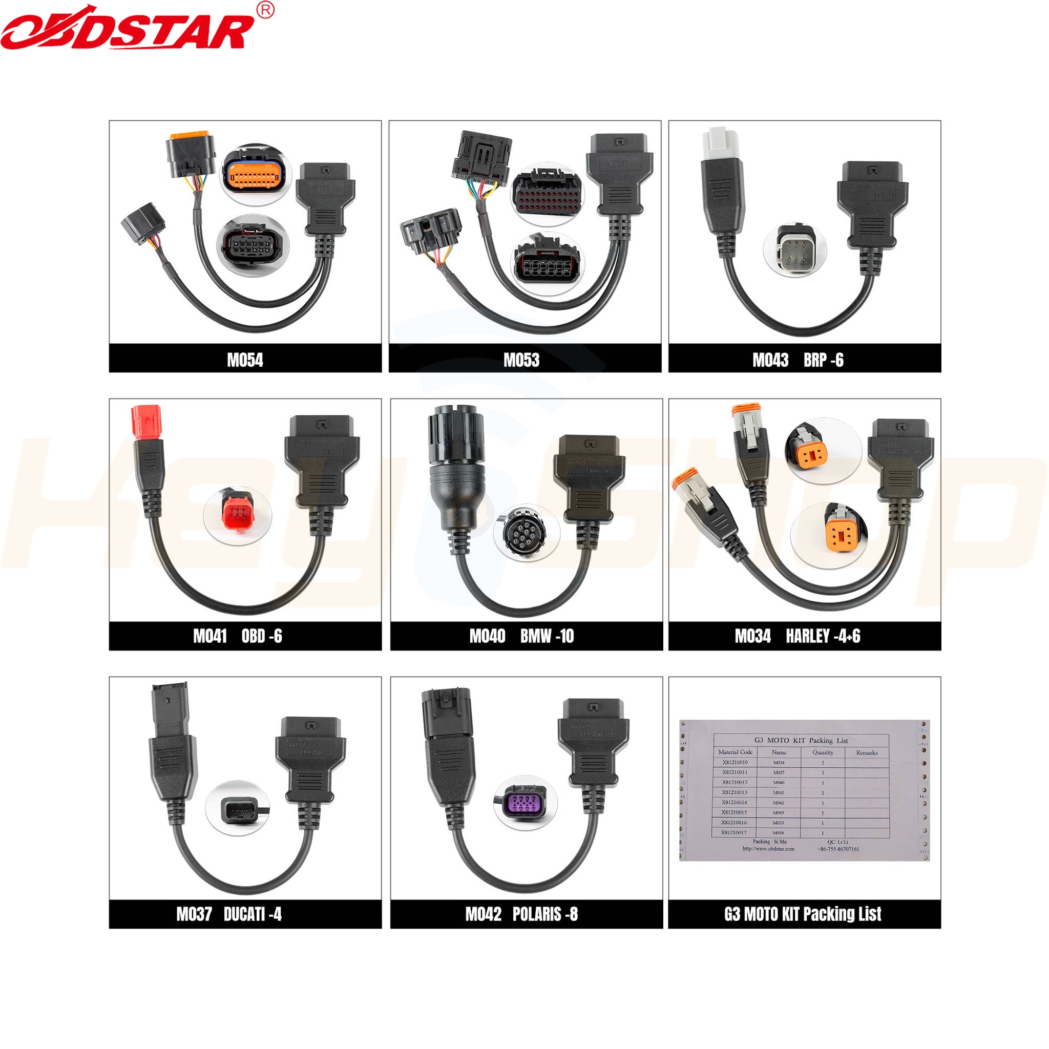 חבילת תוכנה מלאה OBDSTAR G3: מקודד מפתחות לרכב, לאופנוע ועוד + שכפול ECU / TCU / DASH / BCM קילומטראז' + כרית אוויר + מתנות A1/A2