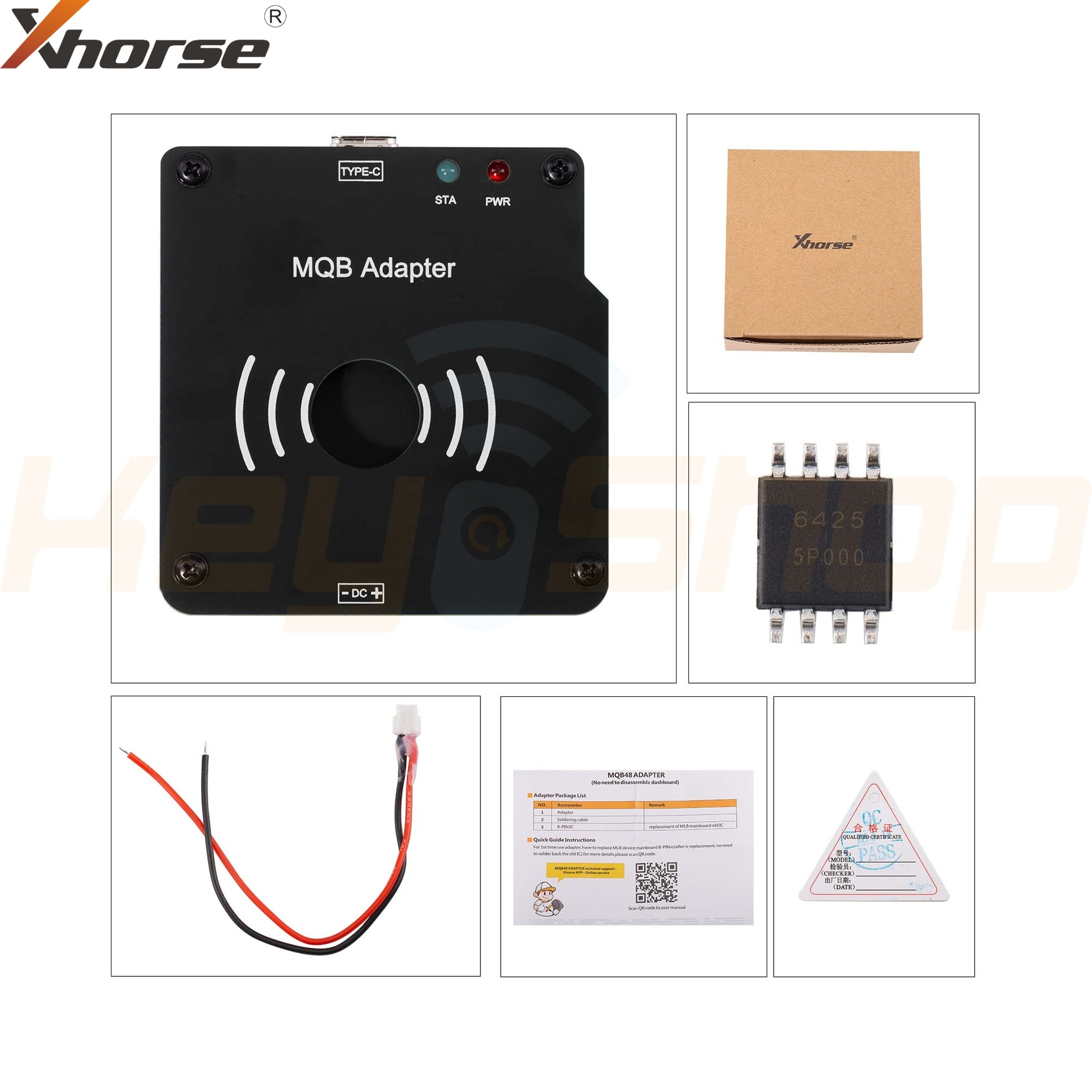 תוסף Xhorse MLB-TOOL: מתאם MQB48 - לא צריך יותר לפרק לוחות שעונים! שימוש ללא טוקנים (XDMQBAGL)