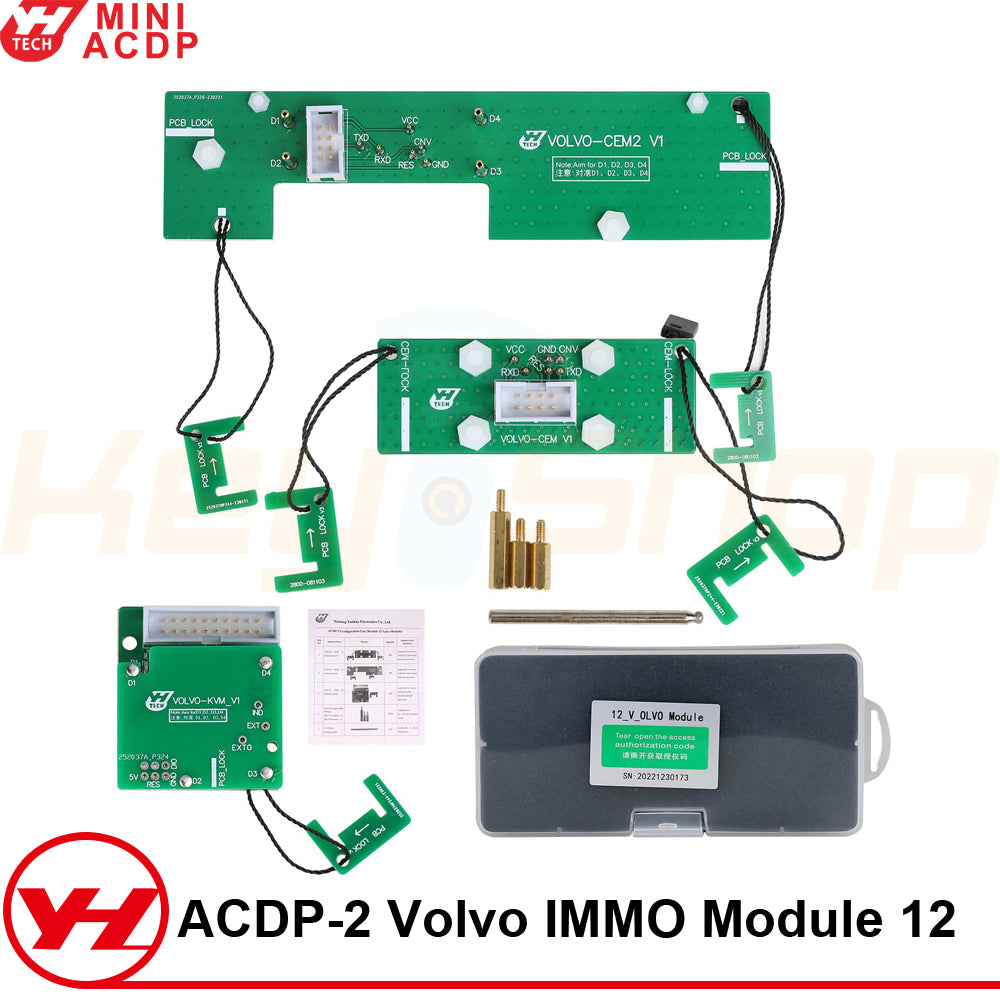 ACDP מודול 12: CEM 2009-2018 Volvo קידוד מפתחות לרכבי וולוו + רישיון A300