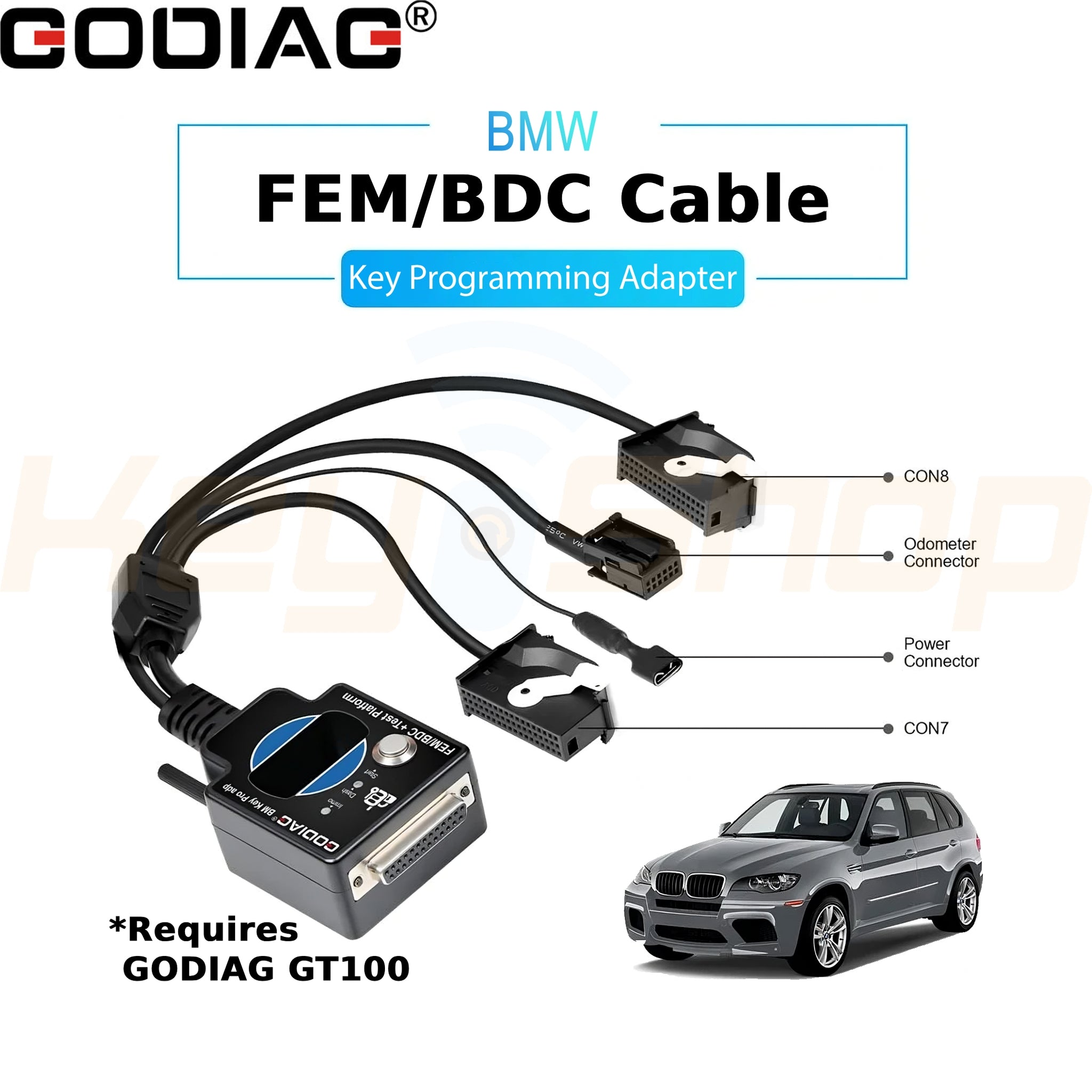 GODIAG BMW FEM / BDC: כבלי פלטפורמה שולחנית לקידוד מפתחות ודיאגנוסטיקה - תוסף עבור GT100+