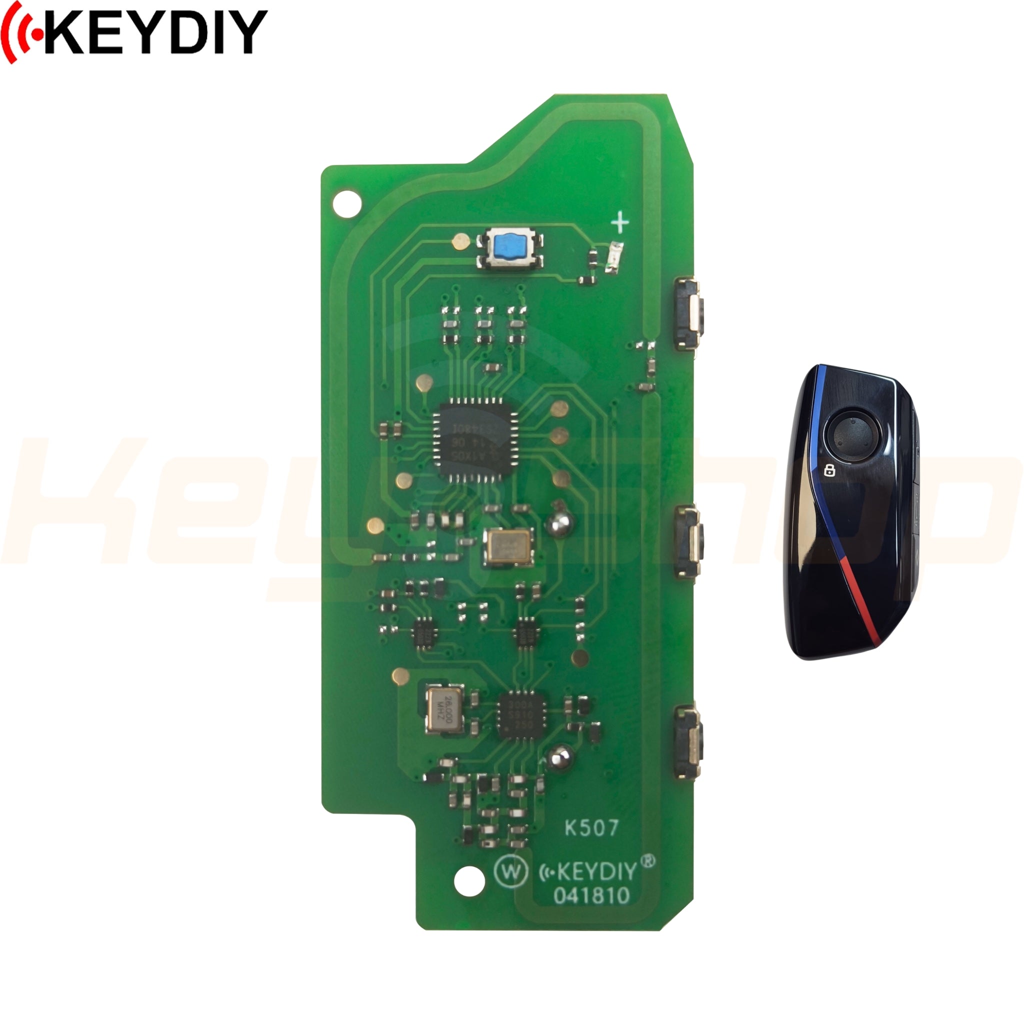 2010-2024 מפתח חכם "בורד בלבד" U-Chassis אוניברסלי קיידי-סטייל ב.מ.וו | 4-לחצנים | CAS4/FEM/BDC/BDC2/BDC3 | FGB57-PCB | KD