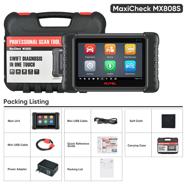 Autel MaxiCheck MX808S - מכשיר איבחון דיאגנוסטי עם שליטה דו-כיוונית