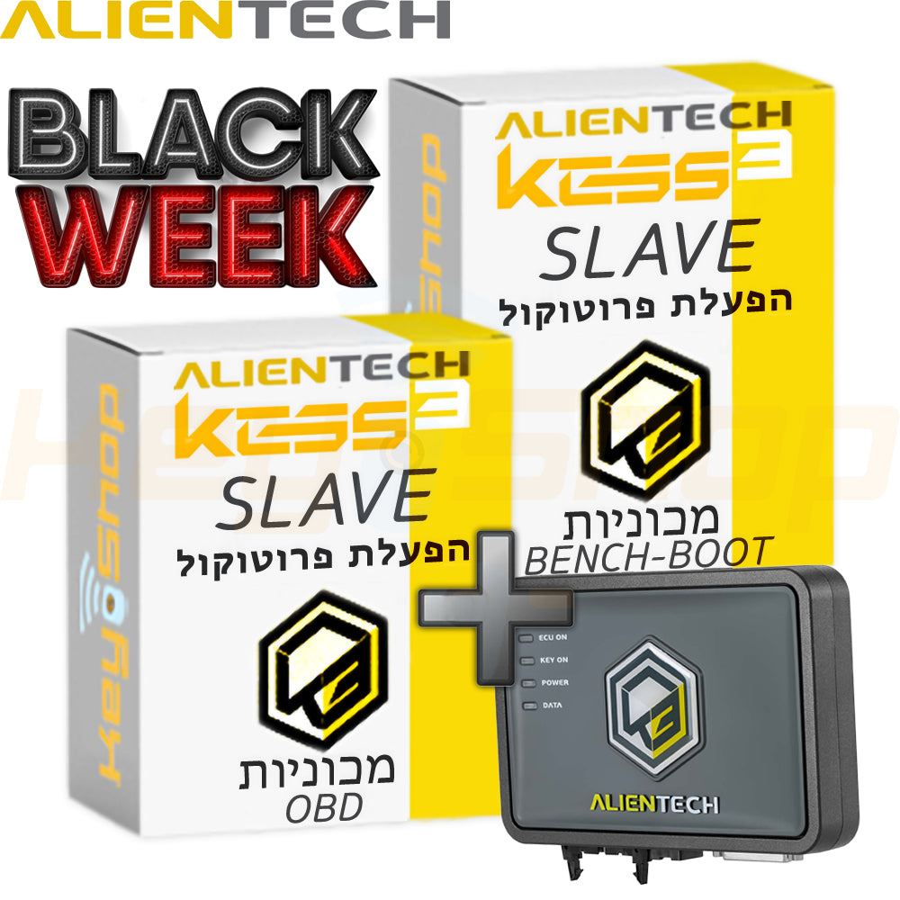 KESS3 Programmer + תוכנה מלאה: SLAVE "לרכבים" OBD+Bench-Boot (חבילה)