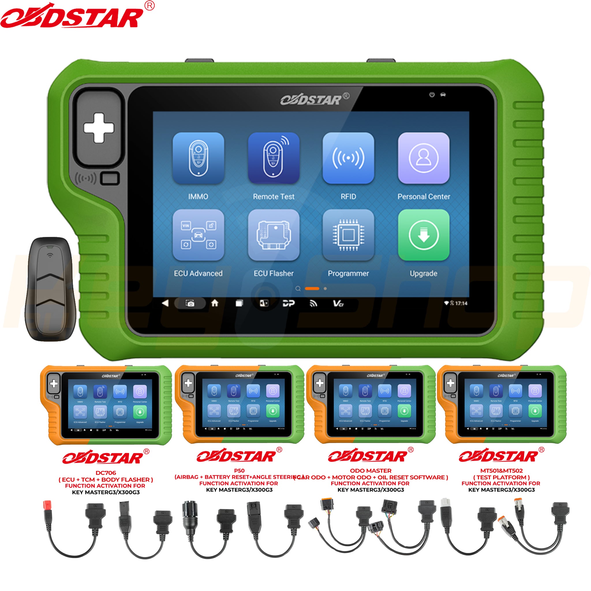 חבילת תוכנה מלאה OBDSTAR G3: מקודד מפתחות לרכב, לאופנוע ועוד + שכפול ECU / TCU / DASH / BCM קילומטראז' + כרית אוויר + מתנות A1/A2