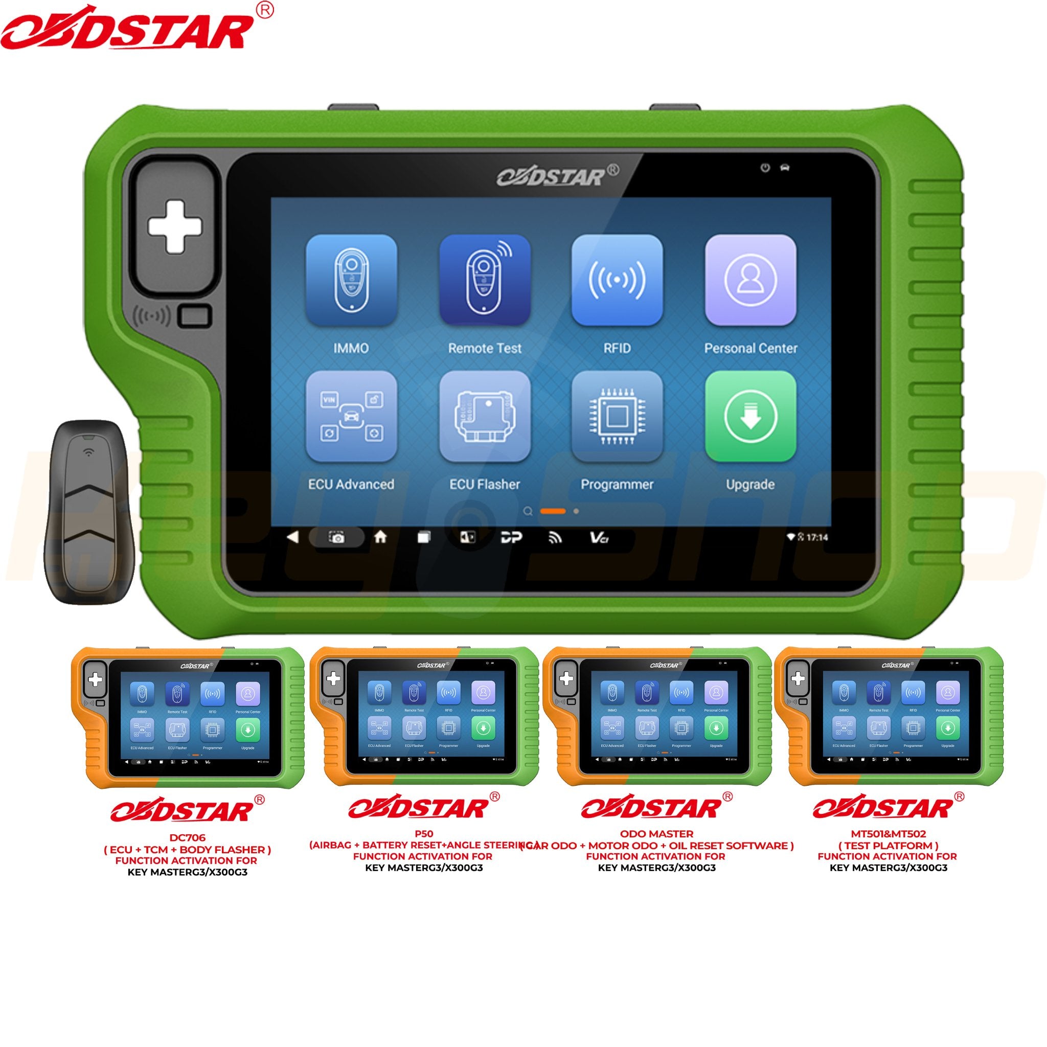 חבילת תוכנה מלאה OBDSTAR G3: מקודד מפתחות לרכב, לאופנוע ועוד + שכפול ECU / TCU / DASH / BCM קילומטראז' + כרית אוויר + KeySim במתנה
