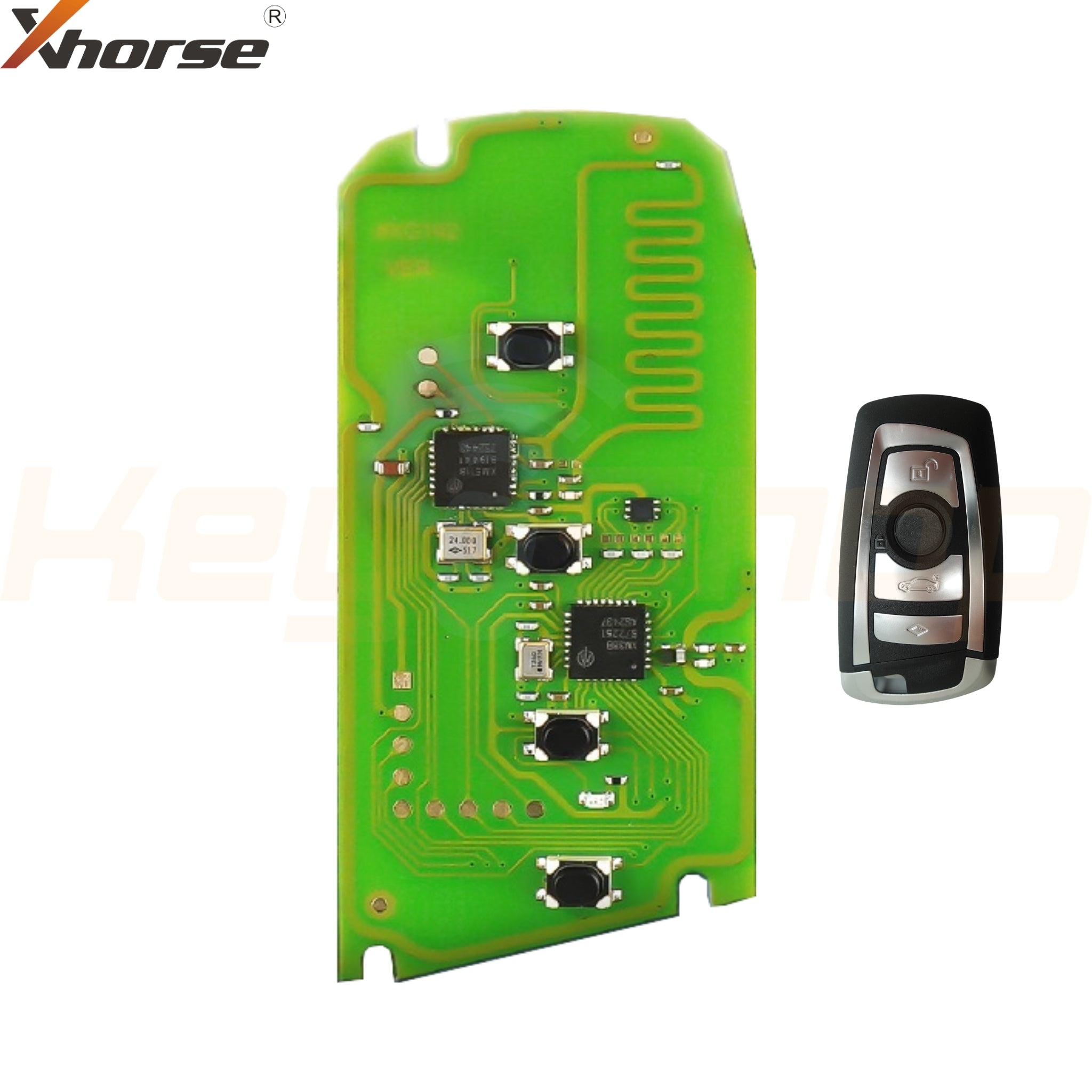 2010-2024 מפתח חכם "בורד בלבד" F/G-Chassis אוניברסלי אקסהורס-סטייל ב.מ.וו | 4-לחצנים | CAS4/FEM/BDC/BDC2/BDC3 | XSBMB1 | VVDI