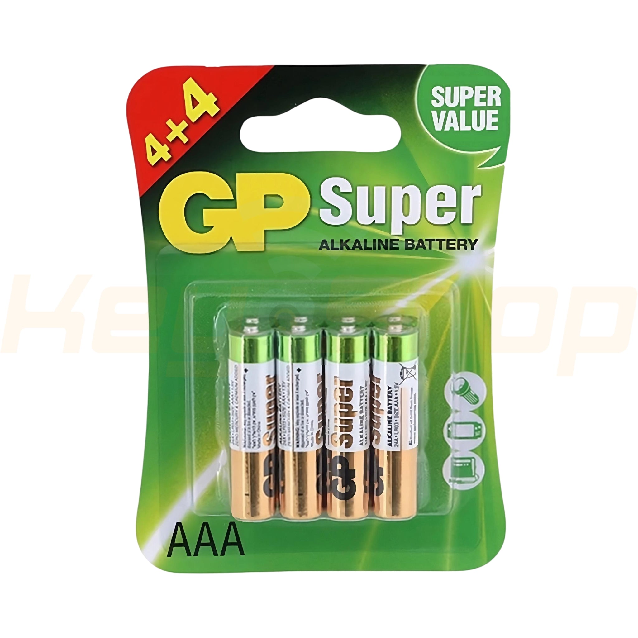 מארז שמיניית סוללות GP AAA C8 1.5V סופר אלקליין מקורי (אצבע קטנה)