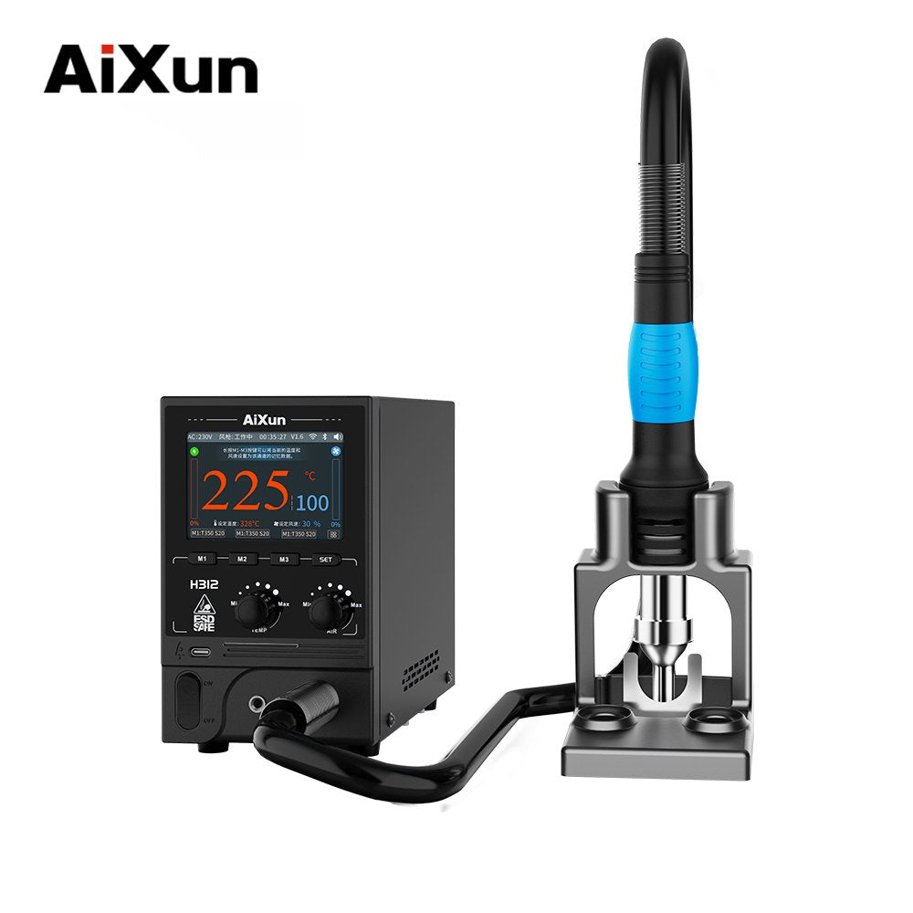 AiXun H312 – תחנת אוויר חם חכמה 1400W עם WiFi ו-Bluetooth