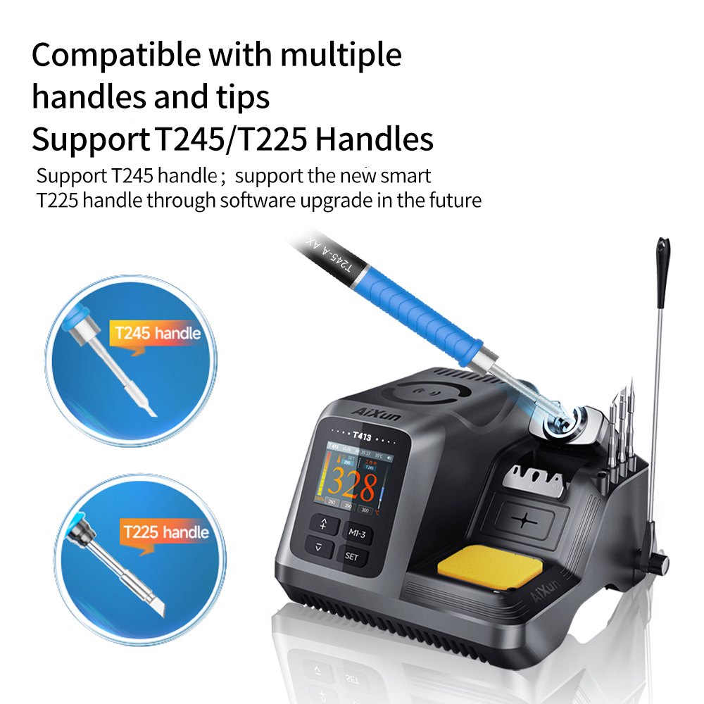 AiXun T413 – תחנת הלחמה חכמה משולבת 200W (ידית T245)