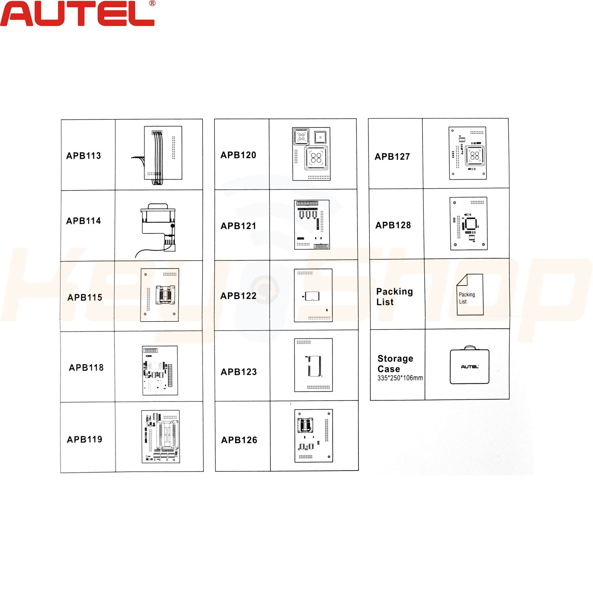 IMKPA ADVANCED KEY PROGRAMMING ACCESSORIES \ מתאמים מיוחדים לקידוד מפתחות לרכב ופתיחה של מפתחות נעולים